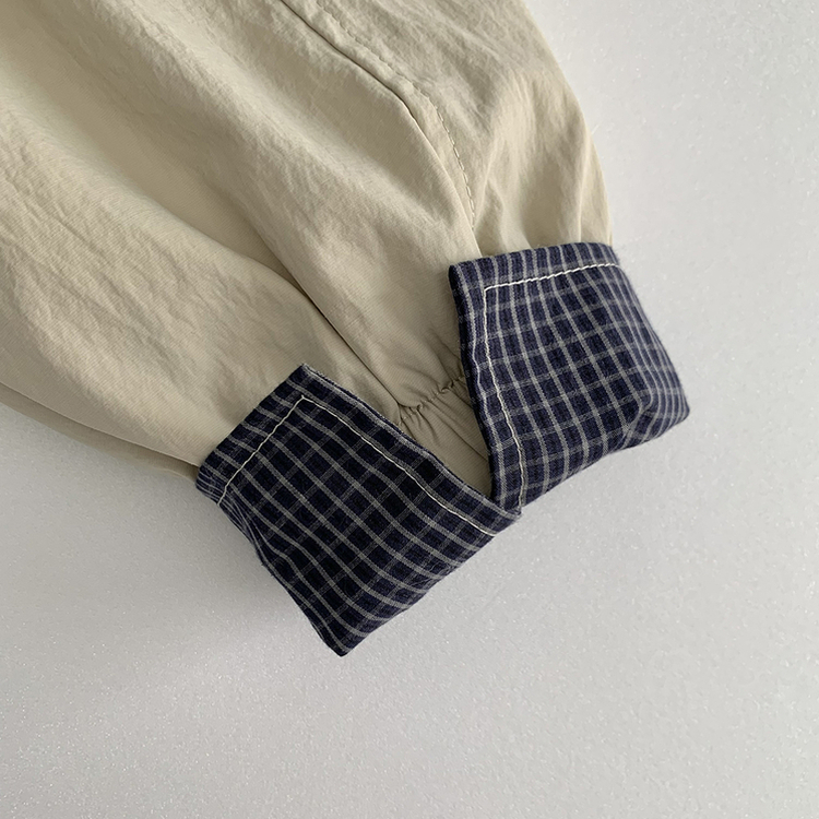 체크배색 양털 퍼후리스 누빔 퀄팅 오버핏 스트링 겨울점퍼 후드패딩 숏야상 자켓