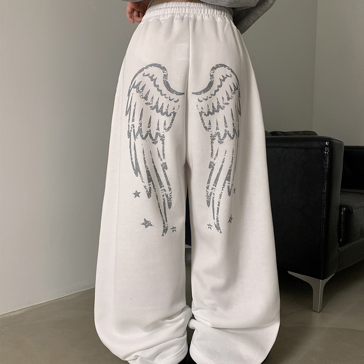 엔디 벌룬핏 엔젤 기모 와이드 트레이닝 팬츠  아이보리