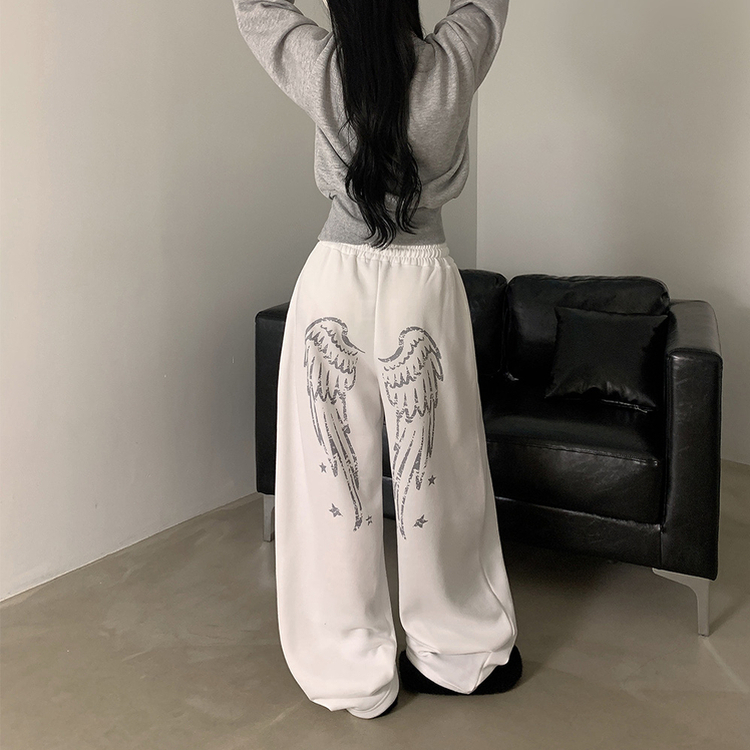 엔디 벌룬핏 엔젤 기모 와이드 트레이닝 팬츠  아이보리