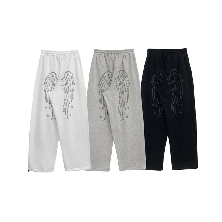 엔디 벌룬핏 엔젤 기모 와이드 트레이닝 팬츠