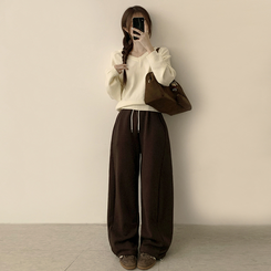 ラグランVネックワッペンニット(6color) IVORY