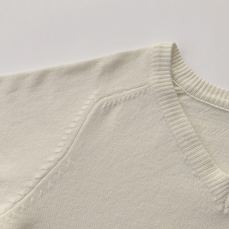 ラグランVネックワッペンニット(6color)