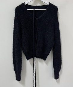 【マフラー付き】アンゴラフェアリーニットカーディガン(5color)