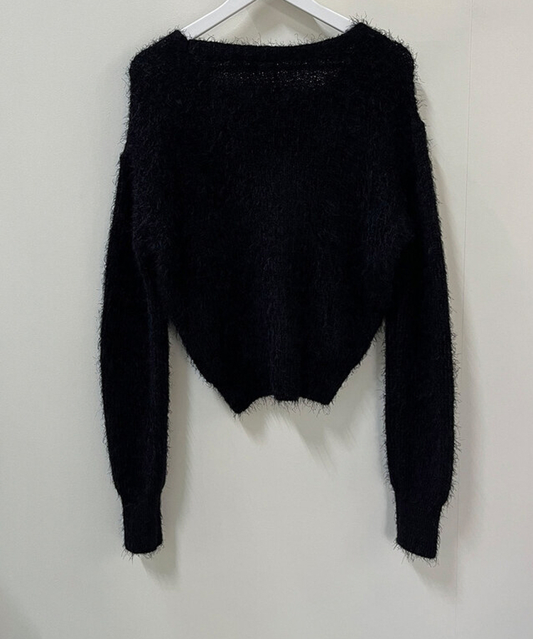 【マフラー付き】アンゴラフェアリーニットカーディガン(5color)