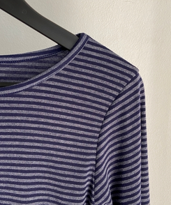 ラウンドストライプ長袖Tシャツ