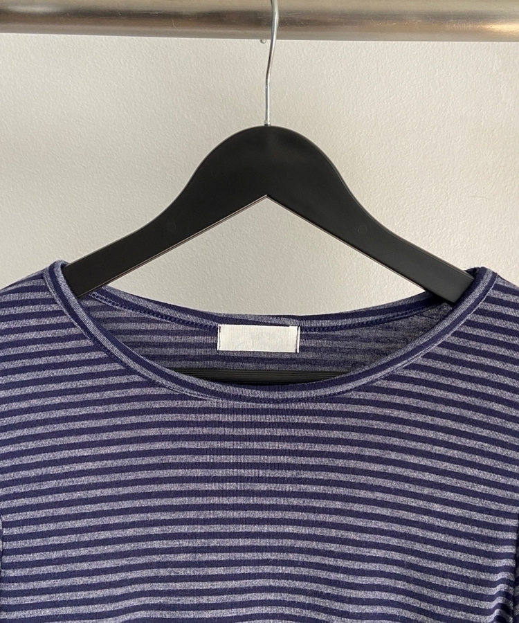 ラウンドストライプ長袖Tシャツ