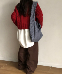 ヒョウ柄ショルダーバッグ BLACK