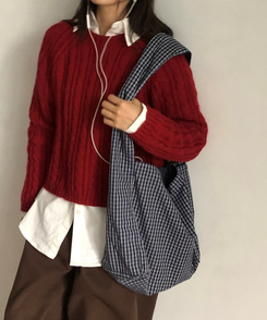 ヒョウ柄ショルダーバッグ BLACK