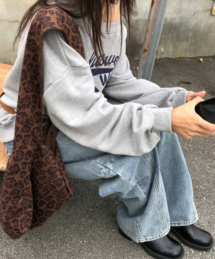 ヒョウ柄ショルダーバッグ BROWN