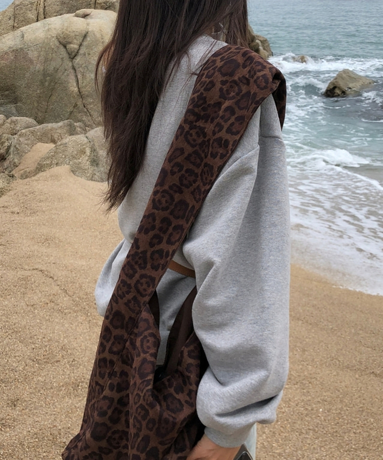 ヒョウ柄ショルダーバッグ BROWN