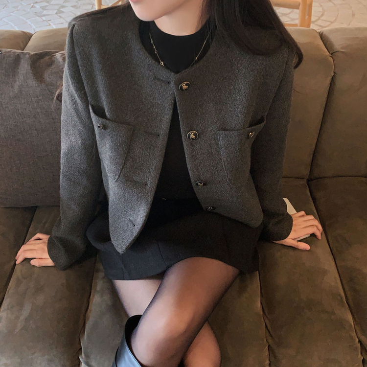 厚手ウールAラインプリーツミニスカートパンツ