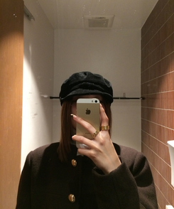 스웨이드 마도로스 모자 블랙