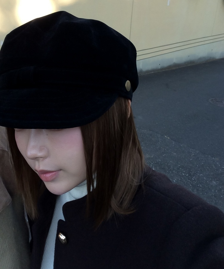 스웨이드 마도로스 모자 블랙