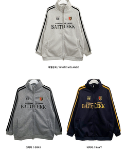 기모선택56트랙라인프린팅레터링투웨이박스핏집업