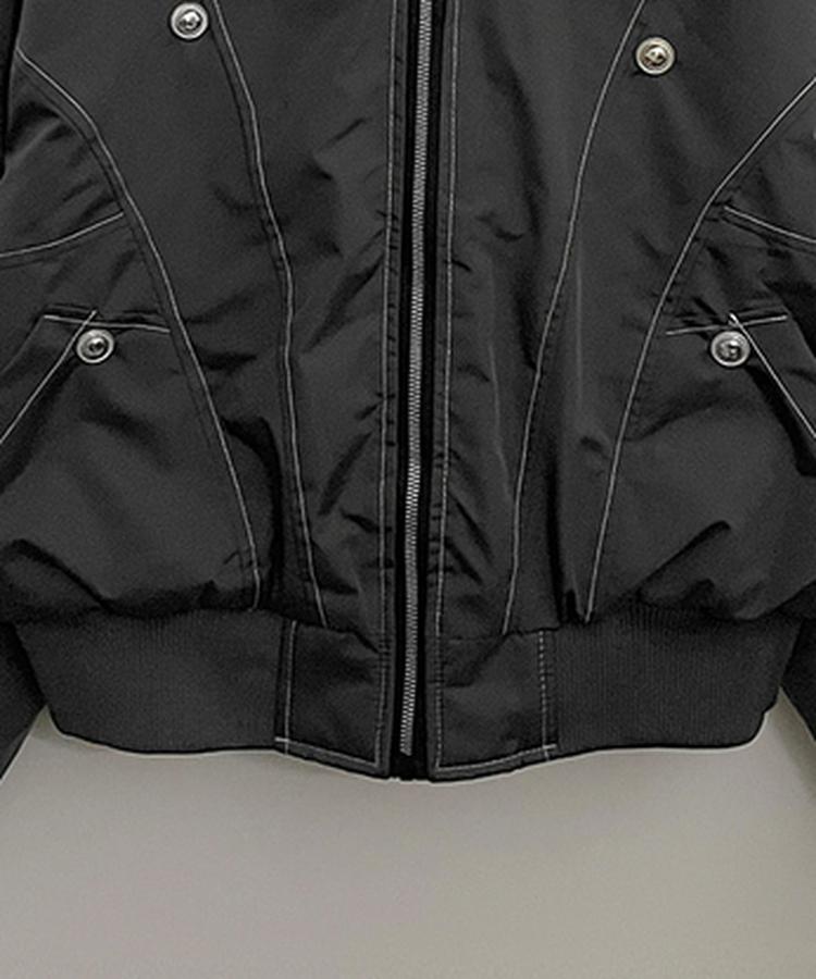 콤마스티치절개퍼야상후드숏자켓점퍼