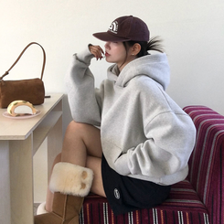 【起毛】ポコウォーマーフード(5color) LIGHT GRAY