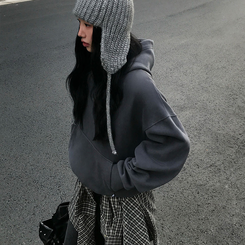 【起毛】ポコウォーマーフード(5color) CHARCOAL