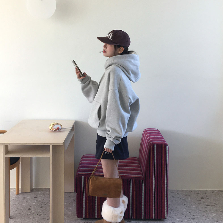 【起毛】ポコウォーマーフード(5color) LIGHT GRAY