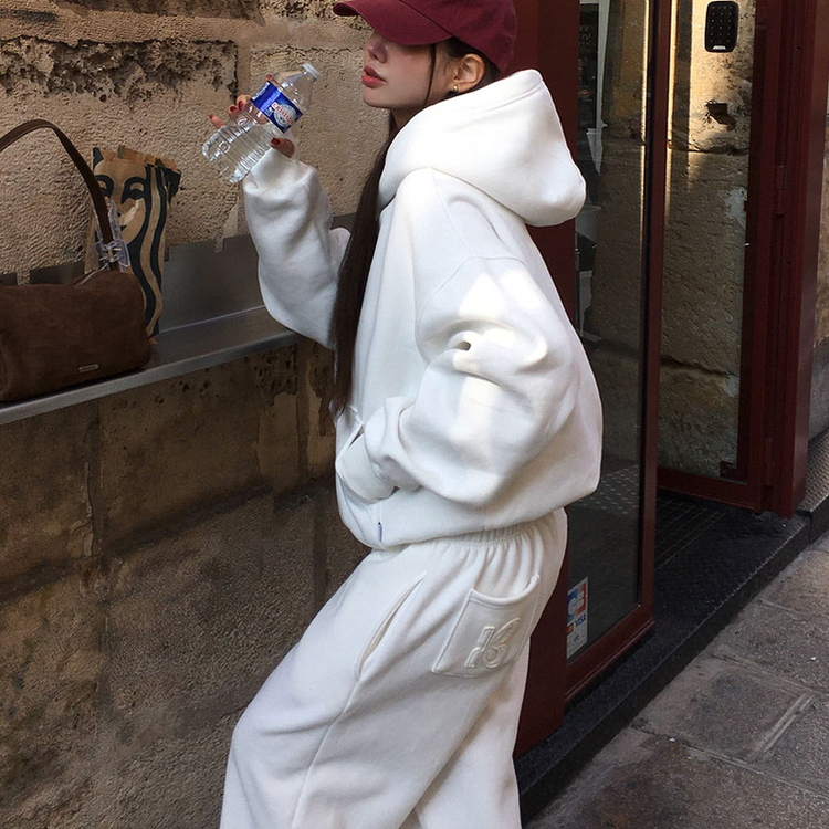 【起毛】ポコウォーマーフード(5color) WHITE