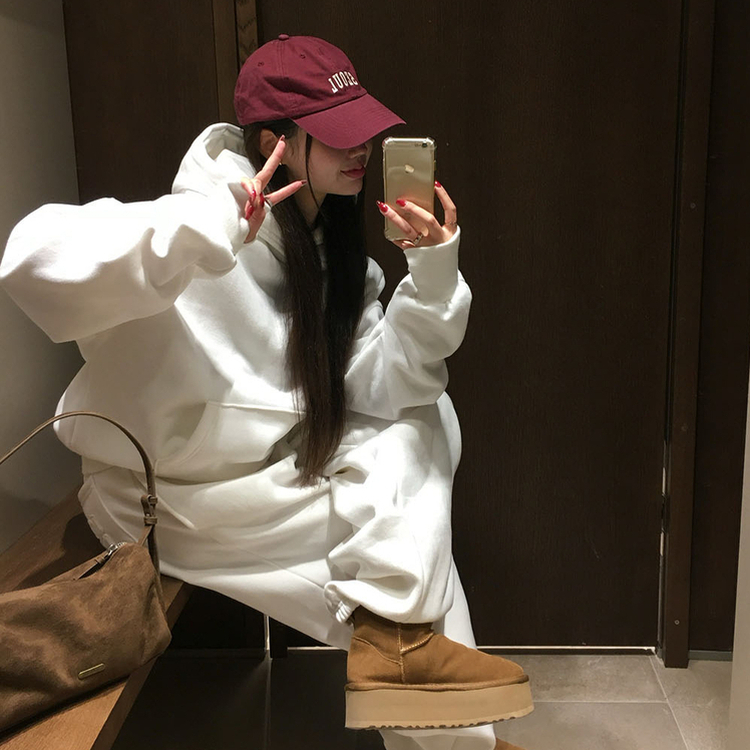 【起毛】ポコウォーマーフード(5color) WHITE