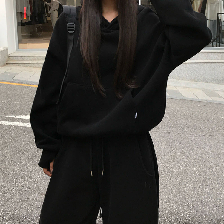 【起毛】ポコウォーマーフード(5color) BLACK