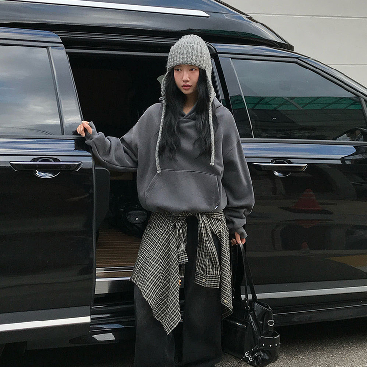 【起毛】ポコウォーマーフード(5color) CHARCOAL