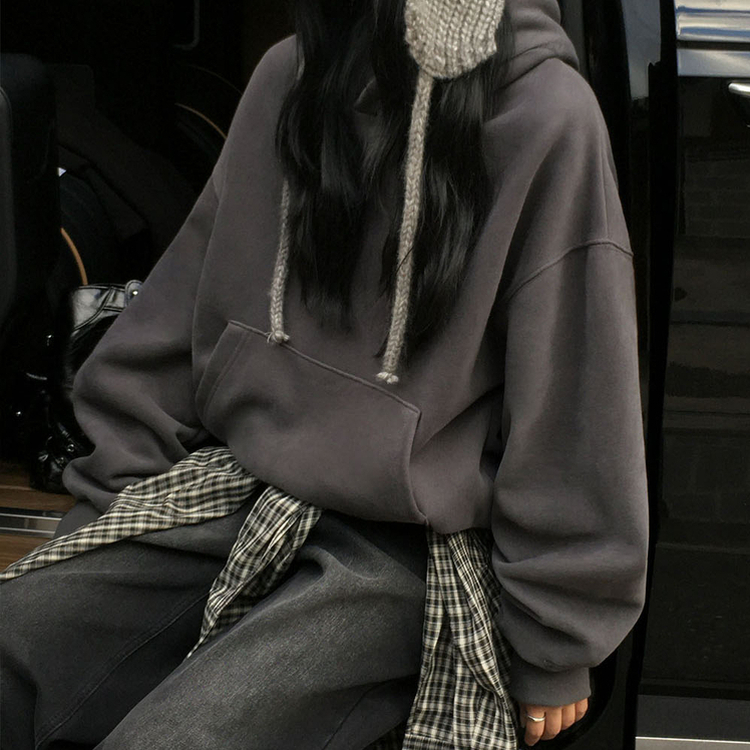 【起毛】ポコウォーマーフード(5color) CHARCOAL