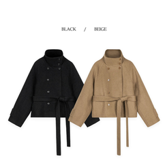 センターウエストウールショートコート