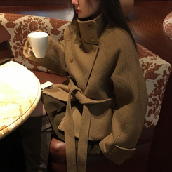 センターウエストウールショートコート BEIGE