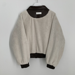 레더 아방핏 겨울 크롭자켓 양털 퍼안감 가죽점퍼