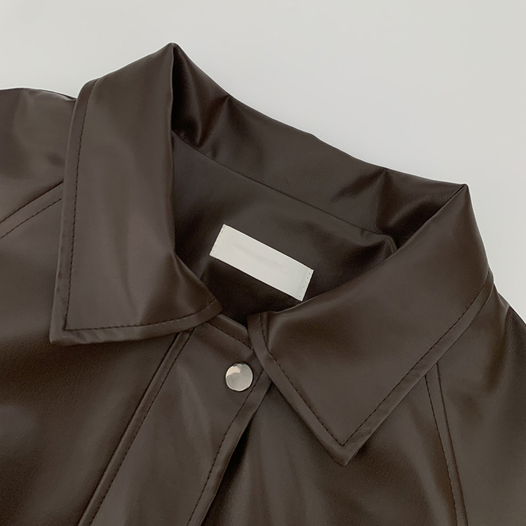 레더 아방핏 겨울 크롭자켓 양털 퍼안감 가죽점퍼