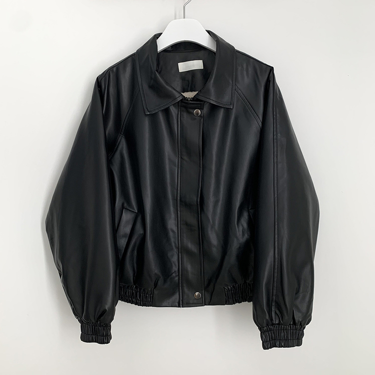 레더 아방핏 겨울 크롭자켓 양털 퍼안감 가죽점퍼