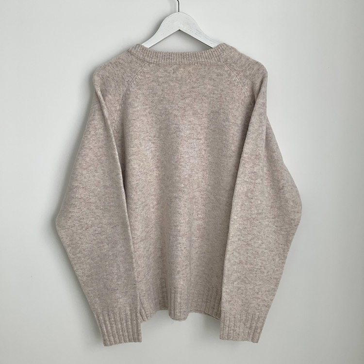 체형커버 아방핏 부드러운 무지 브이넥 나그랑 오버핏 폭닥 겨울니트 넉넉함보장 빅사이즈