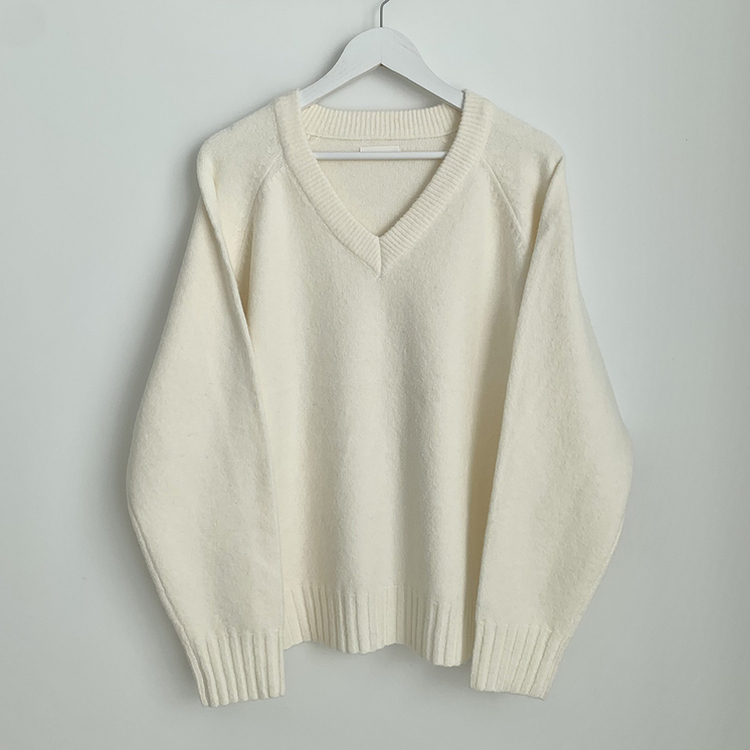 체형커버 아방핏 부드러운 무지 브이넥 나그랑 오버핏 폭닥 겨울니트 넉넉함보장 빅사이즈