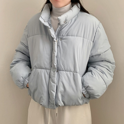 キャンディーハイネックショートダウン BLUE