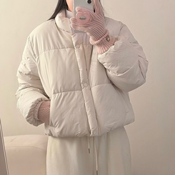 キャンディーハイネックショートダウン WHITE