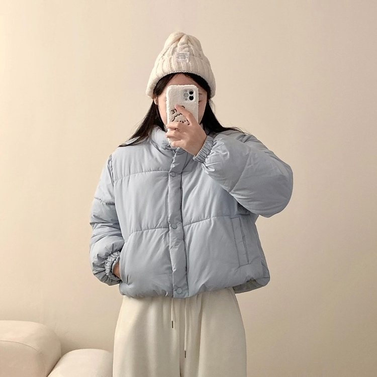 キャンディーハイネックショートダウン BLUE