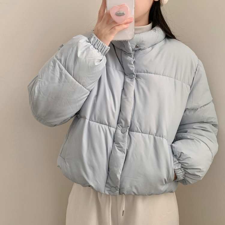 キャンディーハイネックショートダウン BLUE