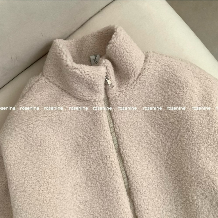 우디 양털 하이넥 집업 자켓 후리스 후드 뽀글이 겨울 겨울 아우터 겨울옷 후리스집업 플리스자켓