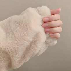 밍크 후드 집업 겨울 아우터 겨울옷 상의 뽀글이 후리스 기모 베이지