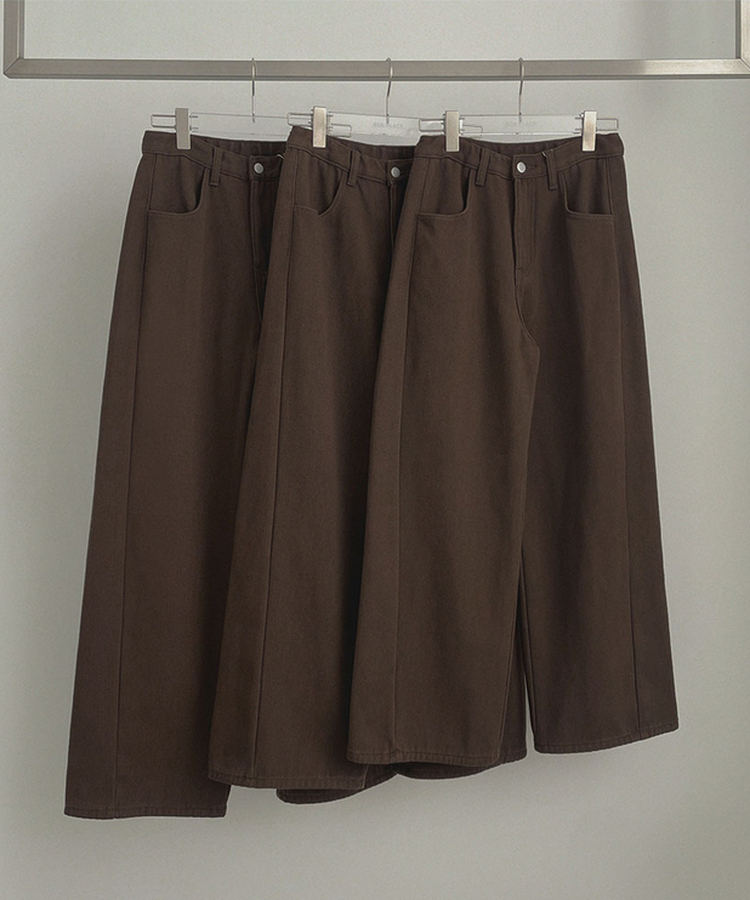 2XL겨울 필수 융털기모 도톰 절개 밴딩 와이드 면팬츠