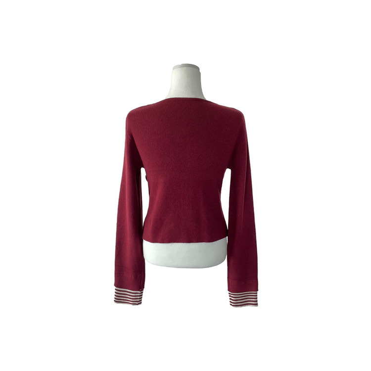 ストライプレイヤードニットカーディガン