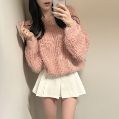 デイリーボートネックニット(5color) PINK