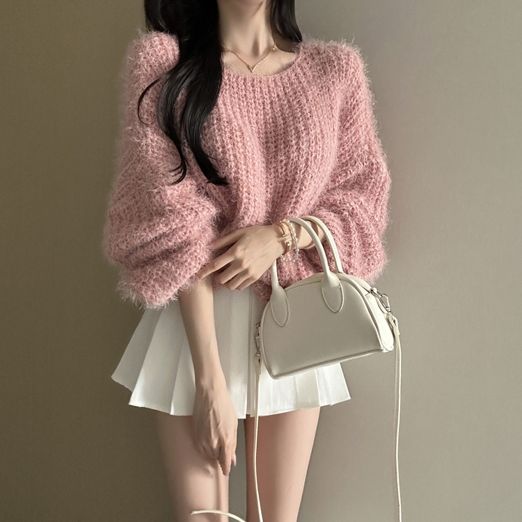 デイリーボートネックニット(5color) PINK