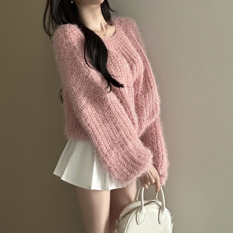 デイリーボートネックニット(5color) PINK