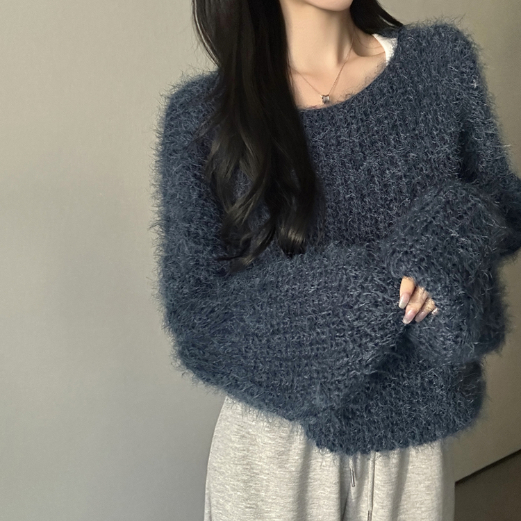 デイリーボートネックニット(5color) BLUE