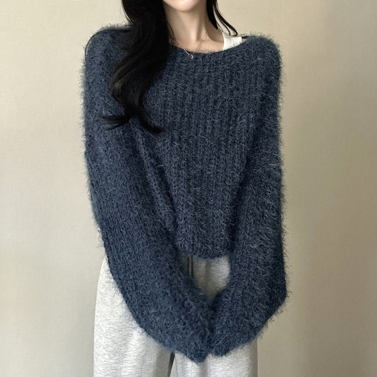 デイリーボートネックニット(5color) BLUE