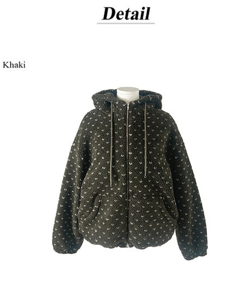 ハートボアフリースフードジャンパー