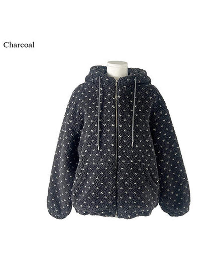 ハートボアフリースフードジャンパー