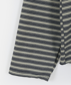 【起毛】ベインストライプTシャツ
